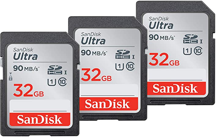 SanDisk 32GB (3-Pack) Ultra SDHC UHS-I Memory Card - SDSDUNR-032G-GN6IM