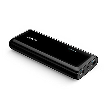 [Upgraded Quality] Anker Astro E5 16000mAh Compact Portable Charger (2nd Generation, Premium Panasonic Battery Cells Inside, External Battery Power Bank) with PowerIQ Technology (Black)