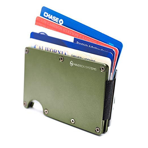 RFID-Blocking Slim Minimalist Card Holder/Travel Wallet For Credit Cards & More
