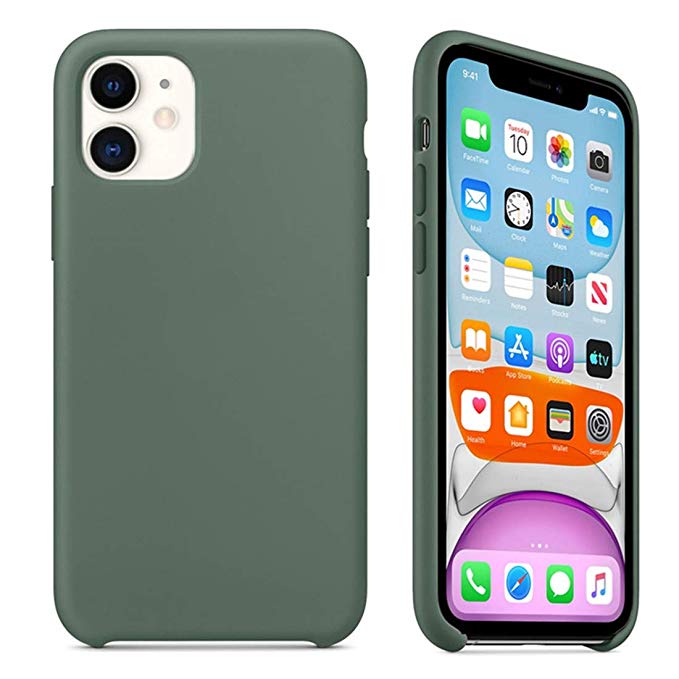 Maycase Compatible for iPhone 11 Case, Liquid Silicone Case Compatible with iPhone 11 (2019) 6.1 inch (Pine Green)