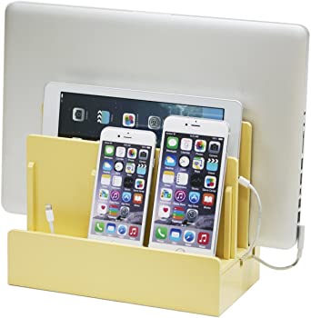 Great Useful Stuff High Gloss Harvest Yellow Multi-Device Charging Station and Dock
