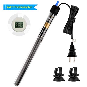 FREESEA 25-300 Watt Aquarium Heater with Aquarium Submersible Thermometer