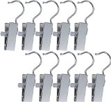 10 Boot Organizer Hanger Clips and Clip Hooks for Hanging Clothes Laundry Clothing Rack Dryer Set