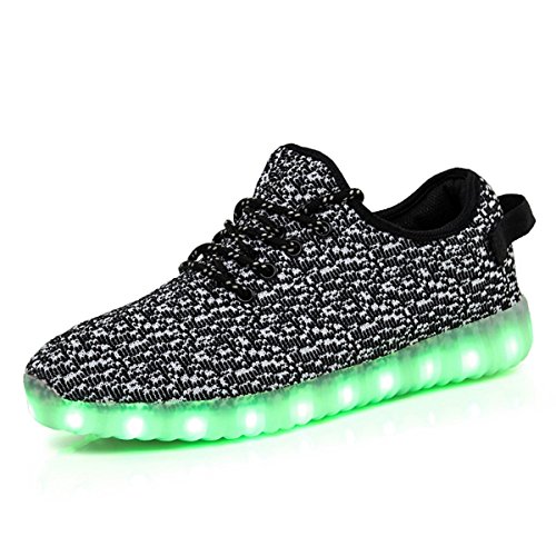 Joansam 7 Colors LED Luminous Unisex Sneakers Men & Women USB Charging Light Colorful Glowing Leisure Flashing Shoes Sport Shoes