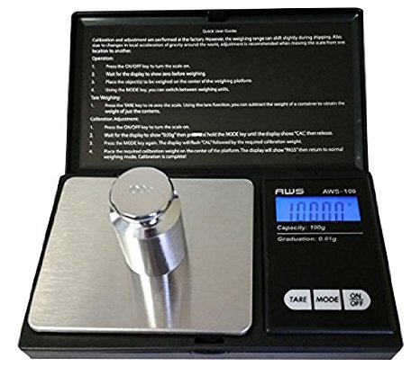 American Weigh 100G X 001G Digital Scale With Seaside 100 G Stainless Steel Calibration Weight