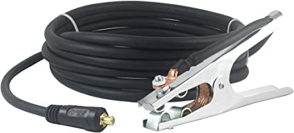 200 Amp Welding Ground Clamp Lead Assembly - Dinse 10-25 Connector - #2 AWG cable (15 FEET)