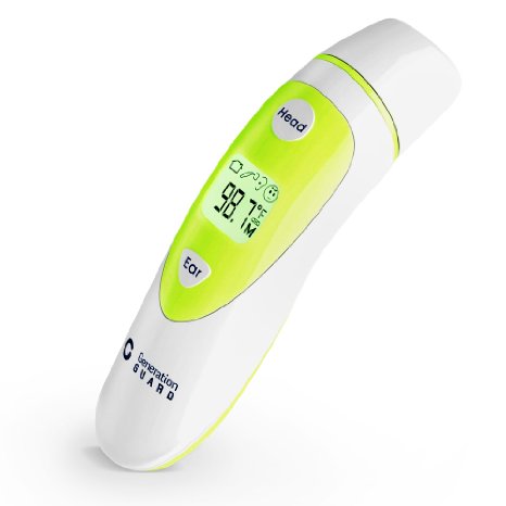 Clinical Ear and Forehead Infrared Digital Thermometer NEW 2017 model for Medical & Professional Instant Fever Readings for Baby Adult & Children. FDA Approved & bonus Object Mode by Generation Guard