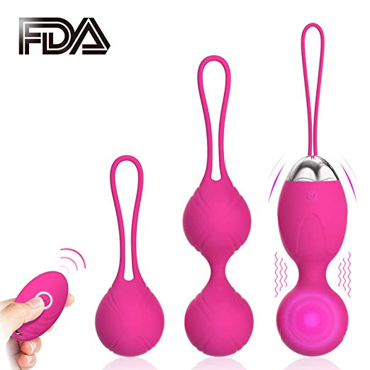 Acvioo 2 in 1 Kegel Exercise Weights & Massage Ball Ben Wa Balls Sets for Women & Silicone - Doctor Recommended for Bladder Control & Pelvic Floor Exercises