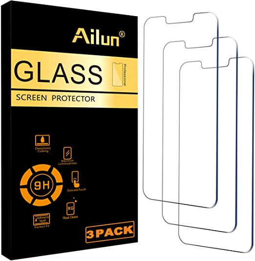 Ailun Glass Screen Protector Compatible for iPhone 13/13 Pro [6.1 Inch] Display 3 Pack Case Friendly Tempered Glass