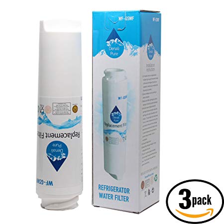 3-Pack Replacement General Electric PFS22SISBSS Refrigerator Water Filter - Compatible General Electric GSWF Fridge Water Filter Cartridge
