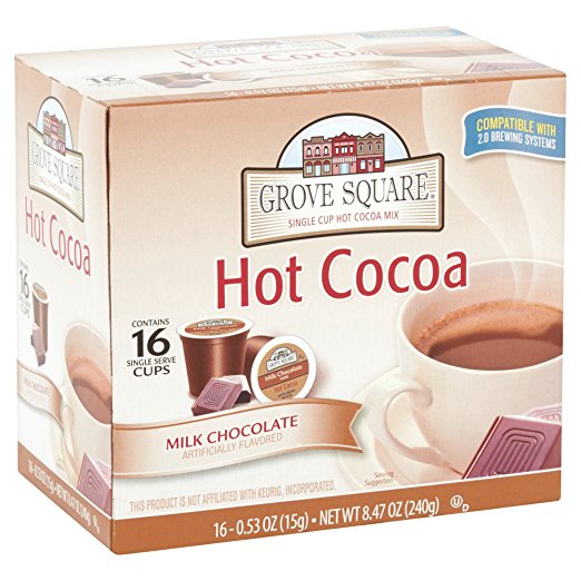 Grove Square Hot Cocoa, Milk Chocolate, 16 Single Serve Cups