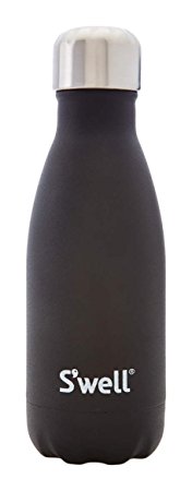 S’well Vacuum Insulated Stainless Steel Water Bottle, Double Wall, 9 oz, Onyx