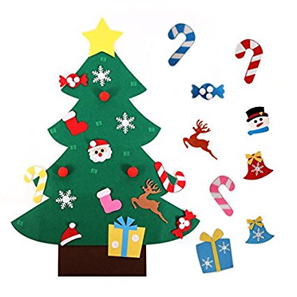 Felt Christmas Tree for Kids 3FT   26pcs Detachable Ornaments, Wall Hanging Xmas Gifts for Christmas Decorations