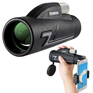 Monocular Telescope, Youngdo Monocular Scope 16X50 High Power for Adults Compact, with Smartphone Photography Adapter and Holder, Waterproof BAK4 Prism FMC Lens for Bird Watching Hunting Travelling