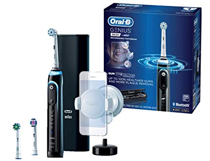 OralB 9600 Electric Toothbrush 3 Brush Heads Black Powered by Braun