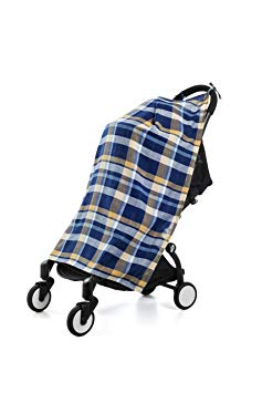 Henry and BROS. Baby Blankets For Boys/Baby Blankets For Girls, Newborn Baby Blanket, Made Of 100% Cotton (Rustic Navy Plaid)