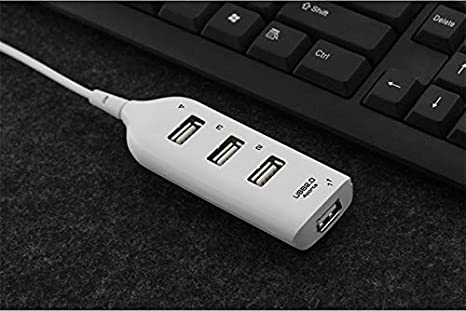 4-Port USB 2.0 Ultra Slim Data Hub for MacBook, Mac Pro/Mini, iMac, Surface Pro, XPS, Notebook PC, USB Flash Drives, Mobile HDD, and More (White)