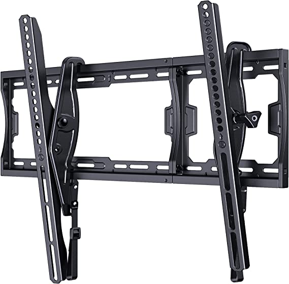 TV Wall Bracket for Most 32 to 82 Inches TVs, Large Tilt TV Bracket up to VESA 600X400mm and 60KG, Low-profile TV Wall Mount for LED LCD OLED Plasma Flat Curved Screens by Perlegear