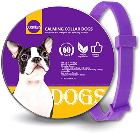 Bmrsi Calming Pheromone Collar for Dogs, Adjustable Relieve Reduce Anxiety Pheromone Your Pet Lasting Natural Calm Collar Up to 25 Inch Fits Dogs One Size Fits All Dogs
