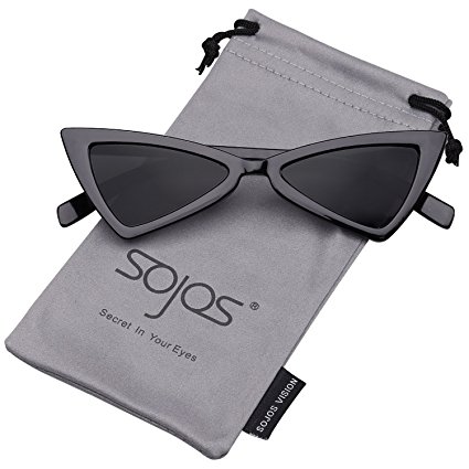 SojoS Small Cateye Sunglasses for Women Men High Pointed Triangle Glasses SJ2051