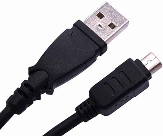 Olympus CB-USB5 / USB6 Compatible USB Data Cable w/Ferrite, Black by Cybertech, Compatible with: Olympus C-5500 Sport Zoom/C-7000 Zoom, etc.