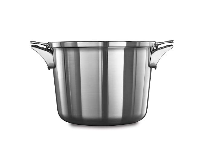 Calphalon Premier Space Saving Stainless Steel 8qt Stock Pot with Cover