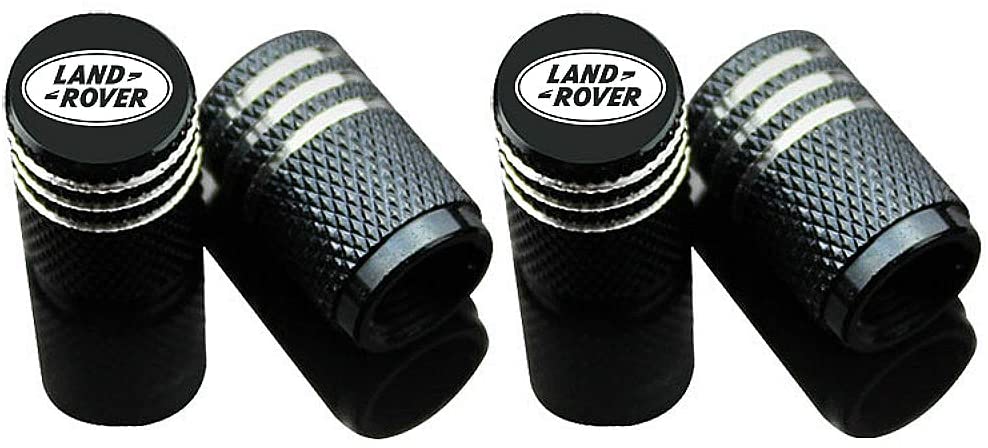 EVPRO Tire Valve Stem Caps Car Accessories 4 Pack Black Fit for Land Rover