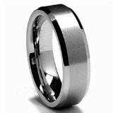 King Will 6mm Tungsten Mens Wedding Band Ring in Comfort Fit Matte Finish Life Time Warranty