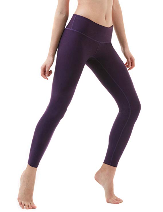TSLA Yoga Pants Mid-Waist Leggings w Hidden Pocket FYP51/FYP41