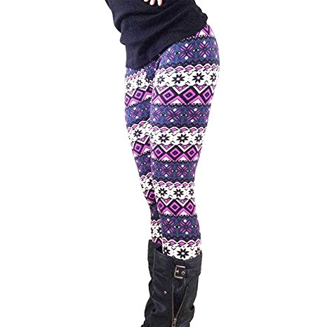 Aumy Women's Digital Printed High Waist Yoga Leggings For Women Full-Length Workout Leggings and Capris Pants-7 Colors