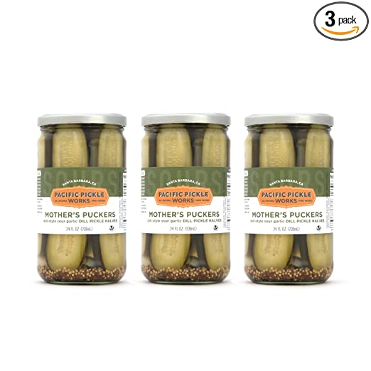 Mother's Puckers (3-pack) - Deli-style sour garlic dill pickles 24oz