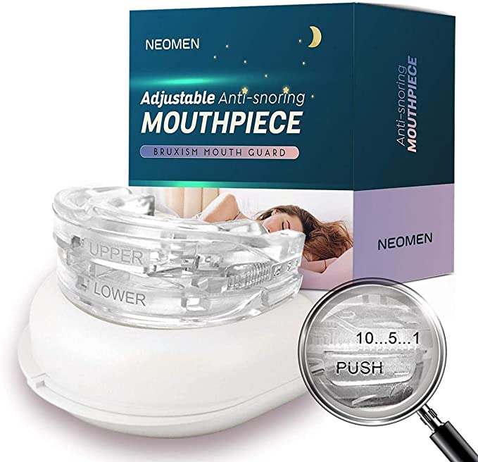 NEOMEN Upgraded Adjustable Snore Stopper, Snoring Solution Mouthpiece, Reusable Custom Night Snoring Mouthpiece For Women & Men Not for Small Mouth