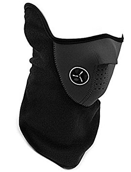 HAMIST Unisex Dustproof & Windproof Half Face Mask For Ski Cycling Motorcycle Outdoor (Black)