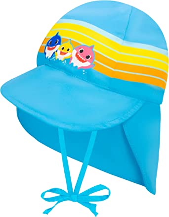 Baby Shark Toddler Swim Hat, Sun Hat for Boys, Toddler Hat for Summer, Baby Sun Hat with Shark Teeth