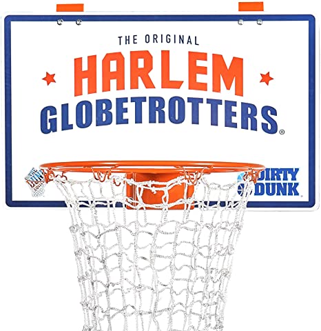 The Dunk Collection Dirty Dunk Over-The-Door Basketball Hoop Laundry Hamper, Harlem Globetrotters (23)