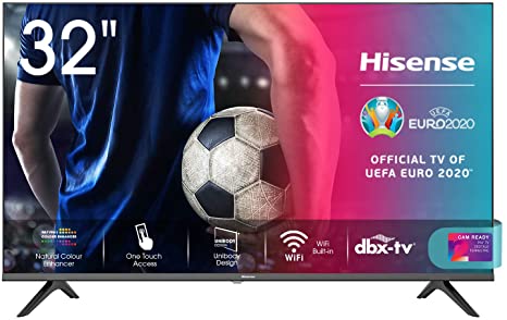 Hisense 32AE5500F Smart TV LED HD 32", Bezelless, USB Media Player, Tuner DVB-T2/S2 HEVC Main10 [Esclusiva Amazon - 2020]