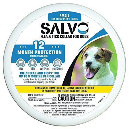 12 MONTH SUPPLY - 2 Flea & Tick Collars - SMALL - 14 inch (pet protection pests bites infestation larvae lice mosquito flea tick vet kill eggs fly yard)