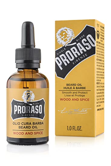 Proraso - Aceite De Barba, Alisar Y Proteger, Madera Y Especias, Aromatic, 30 Mililitro