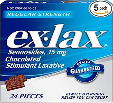 Ex-Lax Pieces Regular Strength 24 Each (Pack of 5)