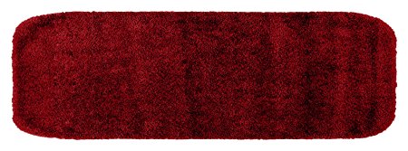 Garland Rug Traditional Plush Washable Nylon Rug, 22-Inch by 60-Inch, Chili Pepper Red