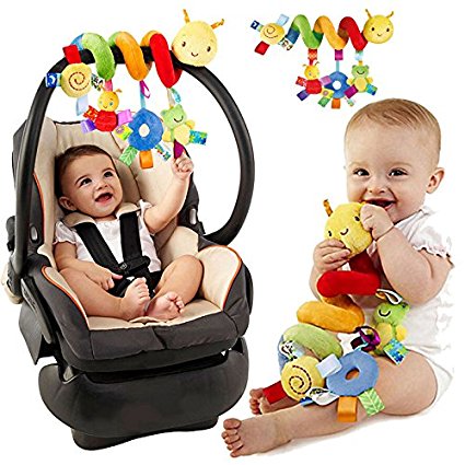 Pixnor Baby Spiral Activity Hanging Toys Stroller toys Cart Seat Pram Toy with Ringing Bell