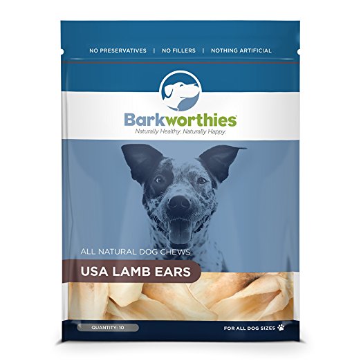 Barkworthies 10-Pack Lamb Ears Chew for Pets