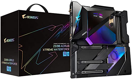 GIGABYTE Z590 AORUS Xtreme WATERFORCE (Z590 AORUS Xtreme WB) (LGA 1200/ Intel/ Z590/ ATX/Triple M.2/ PCIe 4.0/ USB 3.2 Gen2X2 Type-C/Intel WiFi 6E/ 2.5GbE LAN/AQUANTIA 10GbE Base-T/Motherboard)