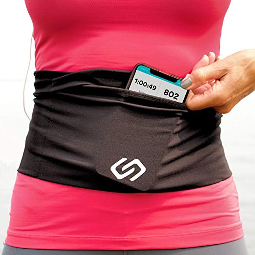 Sporteer VersaFlex Running Belt, Travel Money and Passport Belt, Workout Waist Pack for Large Phones and Personal Items