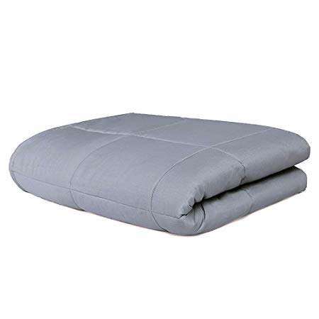 Weighted Idea Weighted Blanket | 20 lbs | 60''x80'' | Light Grey | for Adults Cotton