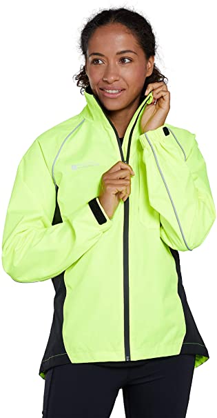 Mountain Warehouse Adrenaline Womens Waterproof Jacket - Breathable Ladies Coat, Taped Seams, Reflective Trims Rain Jacket - for Cycling, Running