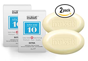 2 Stück Schwefel Seife 10% - Nuksit 10% Sulfur Soap - 2 pack - 407