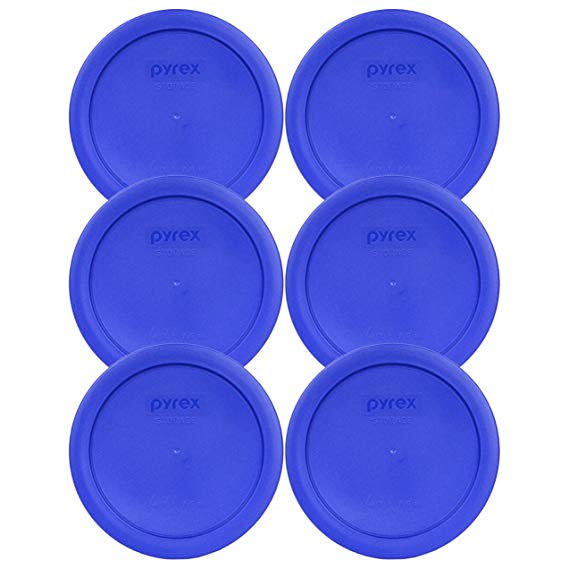 Pyrex 7201-PC Round 4 Cup Storage Lid for Glass Bowls (6, Light Blue)