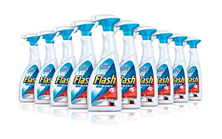 Flash Multi Purpose Spray Bleach For Hard Surfaces, 750 ml, Pack Of 10