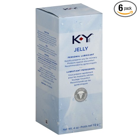 K-Y Jelly Personal Water Based Lubricant, 4 Ounce (Pack of 6)